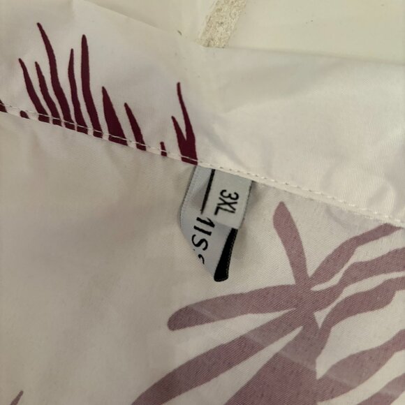 Men's Misslook Casual Button Down Short Sleeved Shirt Palm Tree Fronds 3XL - Picture 3 of 3